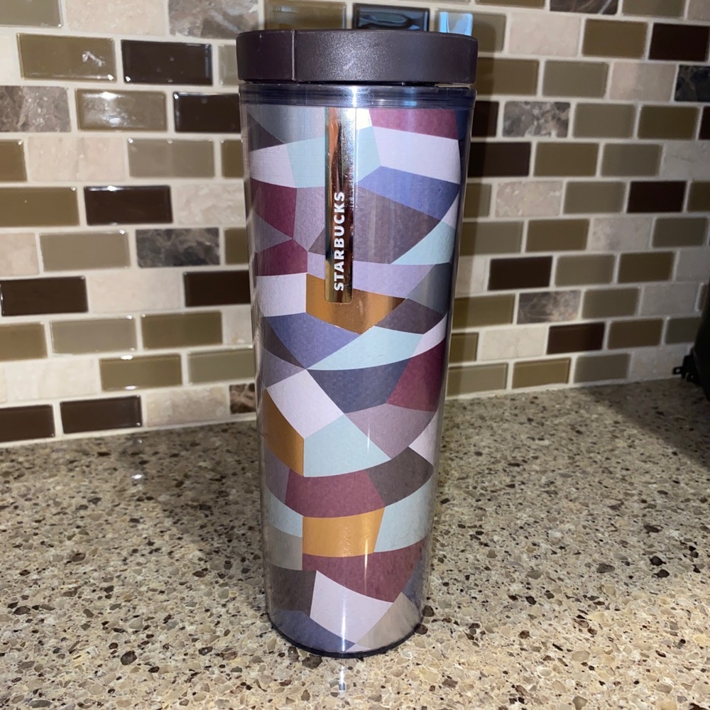 Starbucks 2013 16oz Geometric mosaic trvl tumbler